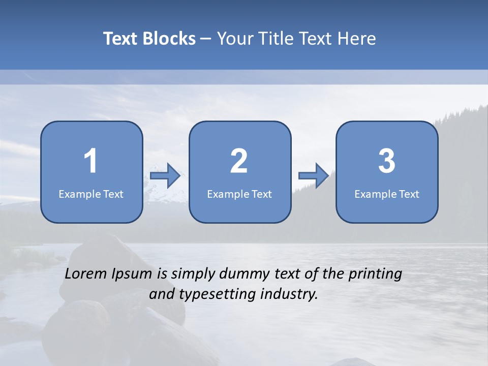 Blue Sunrise Landscape PowerPoint Template