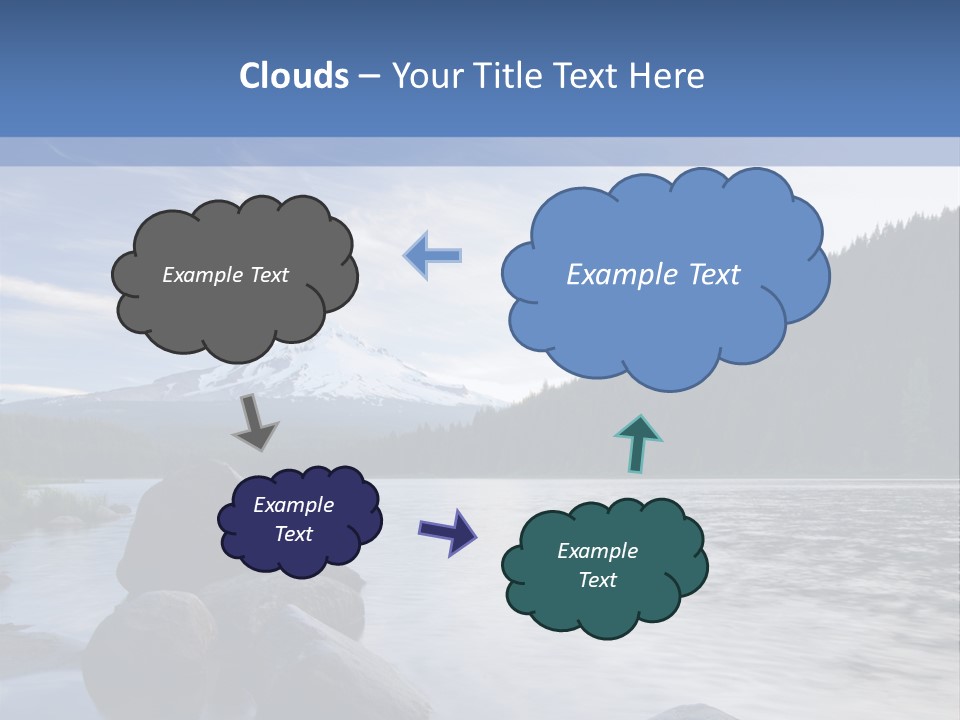 Blue Sunrise Landscape PowerPoint Template