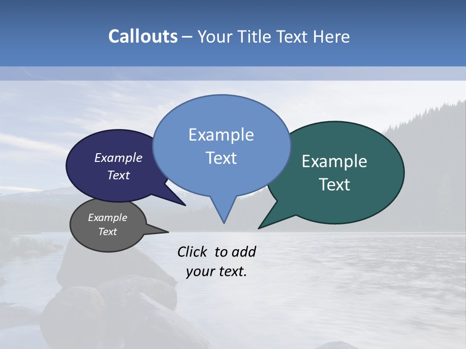 Blue Sunrise Landscape PowerPoint Template