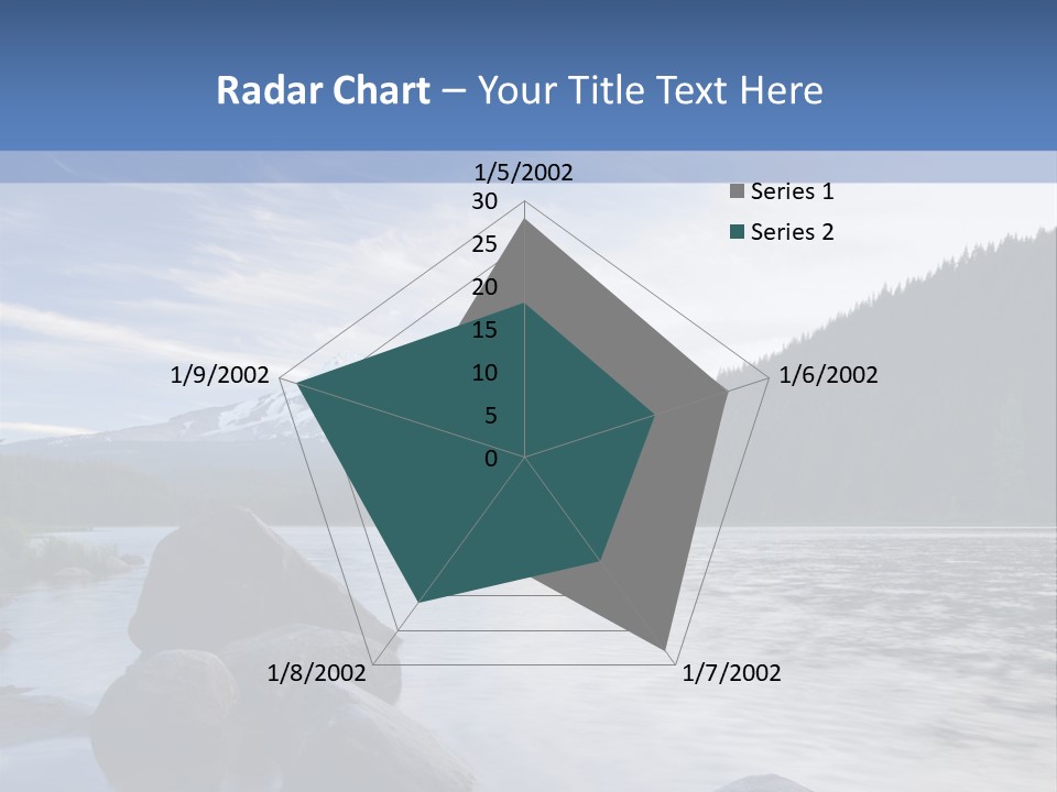 Blue Sunrise Landscape PowerPoint Template