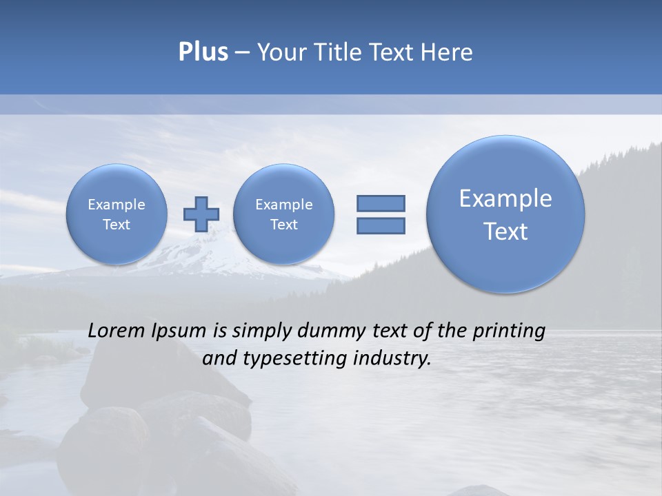Blue Sunrise Landscape PowerPoint Template