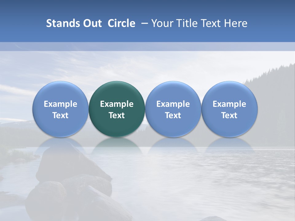 Blue Sunrise Landscape PowerPoint Template