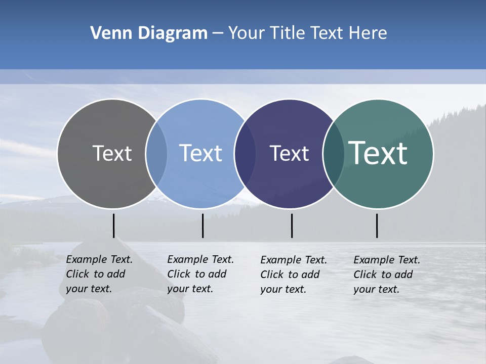 Blue Sunrise Landscape PowerPoint Template