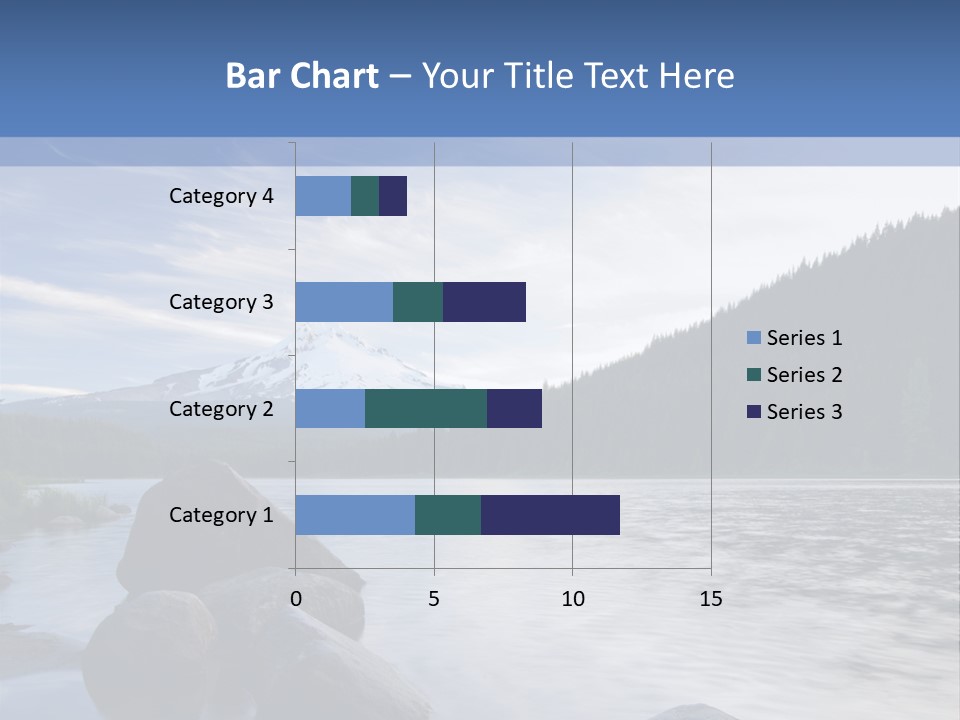 Blue Sunrise Landscape PowerPoint Template