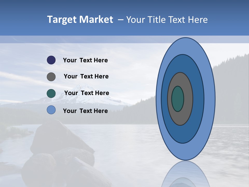 Blue Sunrise Landscape PowerPoint Template