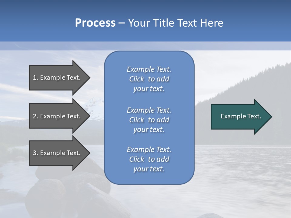 Blue Sunrise Landscape PowerPoint Template