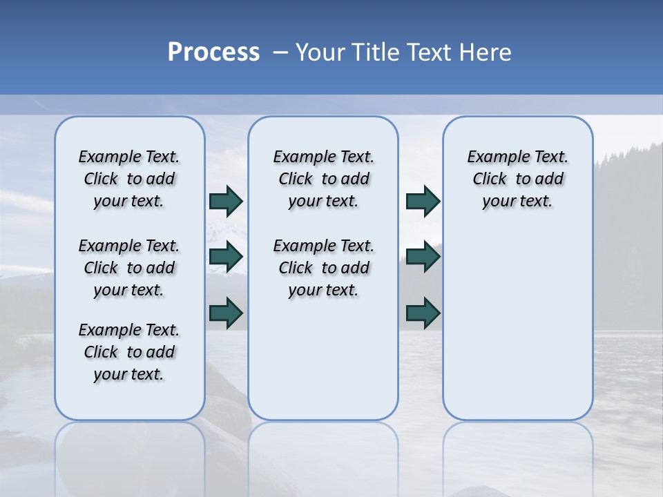 Blue Sunrise Landscape PowerPoint Template