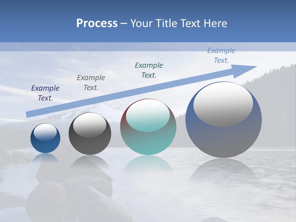 Blue Sunrise Landscape PowerPoint Template