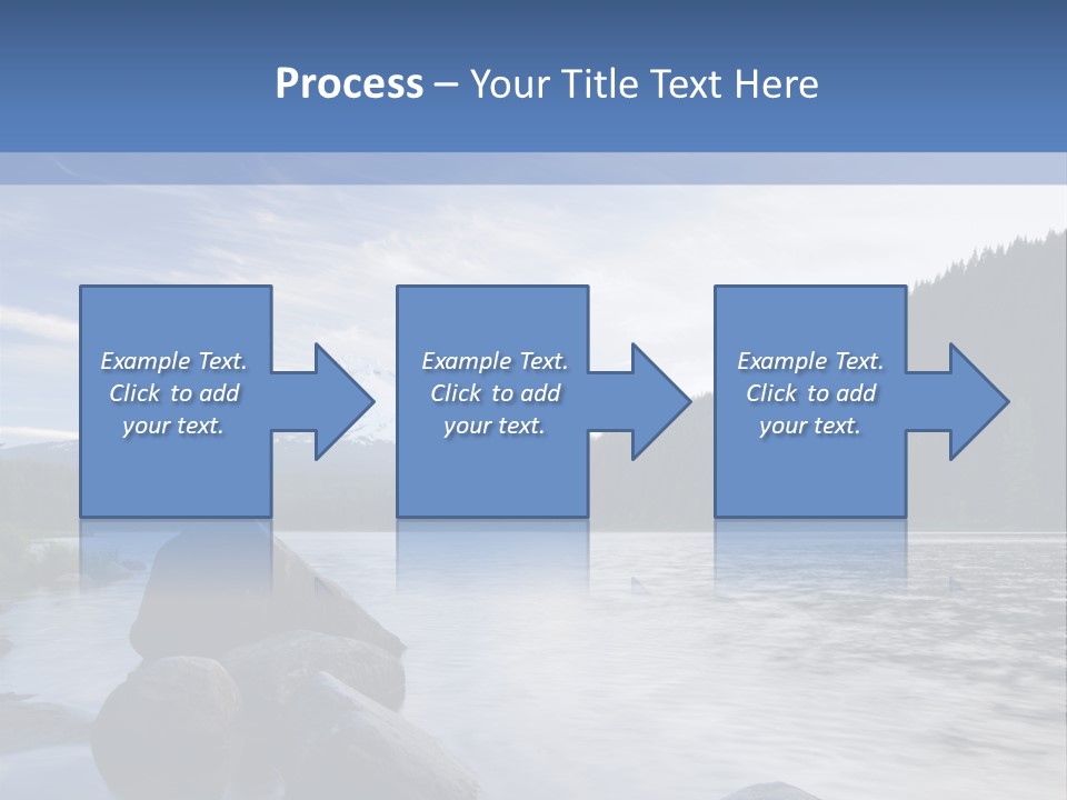 Blue Sunrise Landscape PowerPoint Template