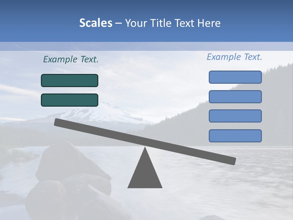 Blue Sunrise Landscape PowerPoint Template