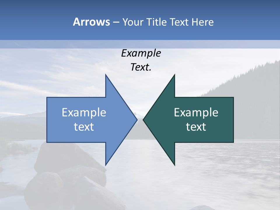 Blue Sunrise Landscape PowerPoint Template