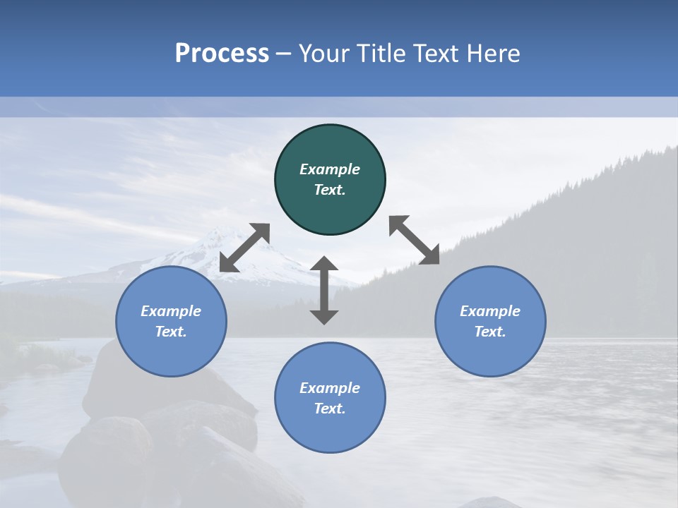 Blue Sunrise Landscape PowerPoint Template