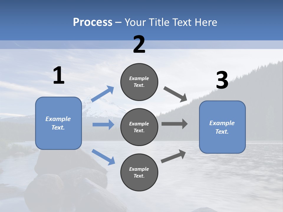 Blue Sunrise Landscape PowerPoint Template
