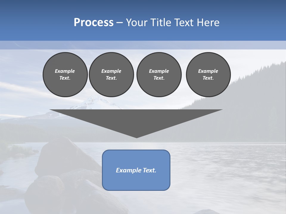 Blue Sunrise Landscape PowerPoint Template