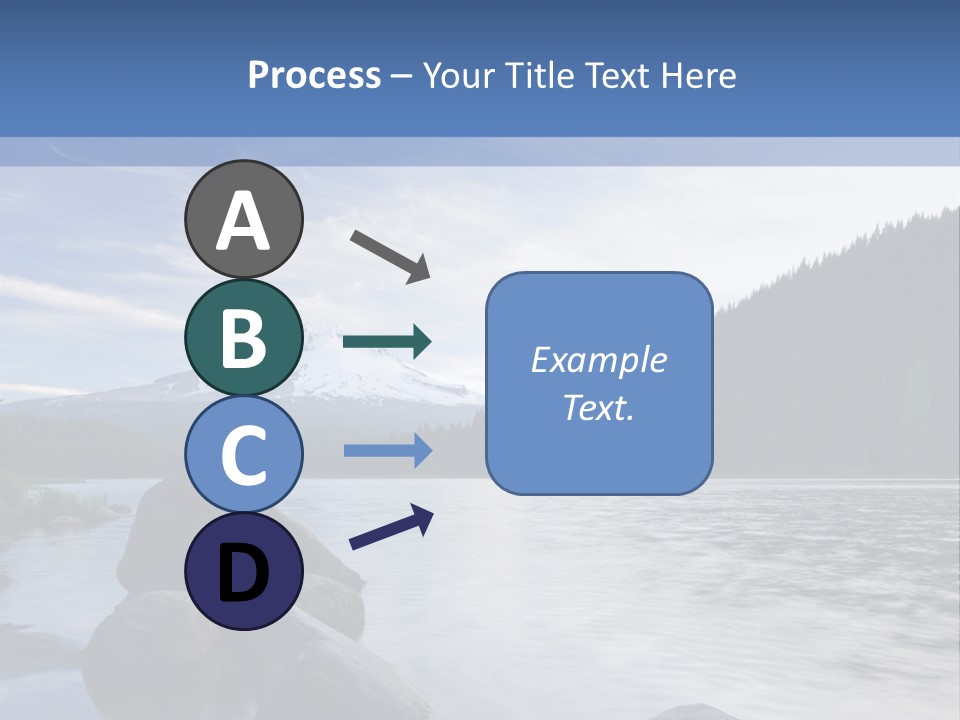 Blue Sunrise Landscape PowerPoint Template