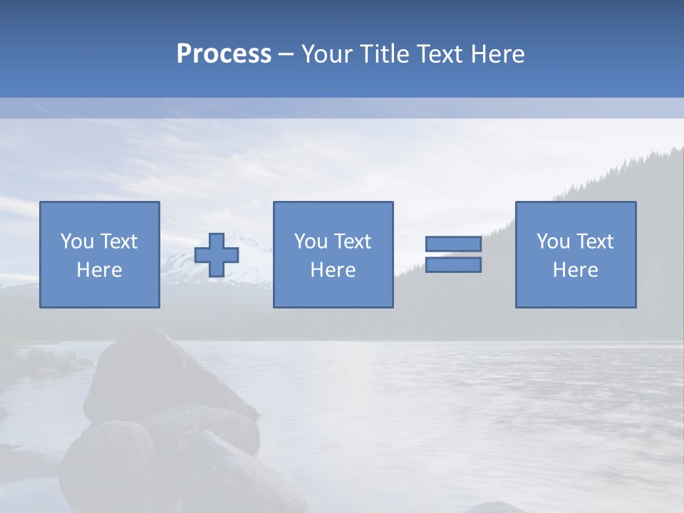 Blue Sunrise Landscape PowerPoint Template