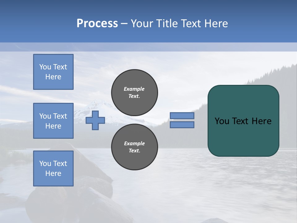 Blue Sunrise Landscape PowerPoint Template