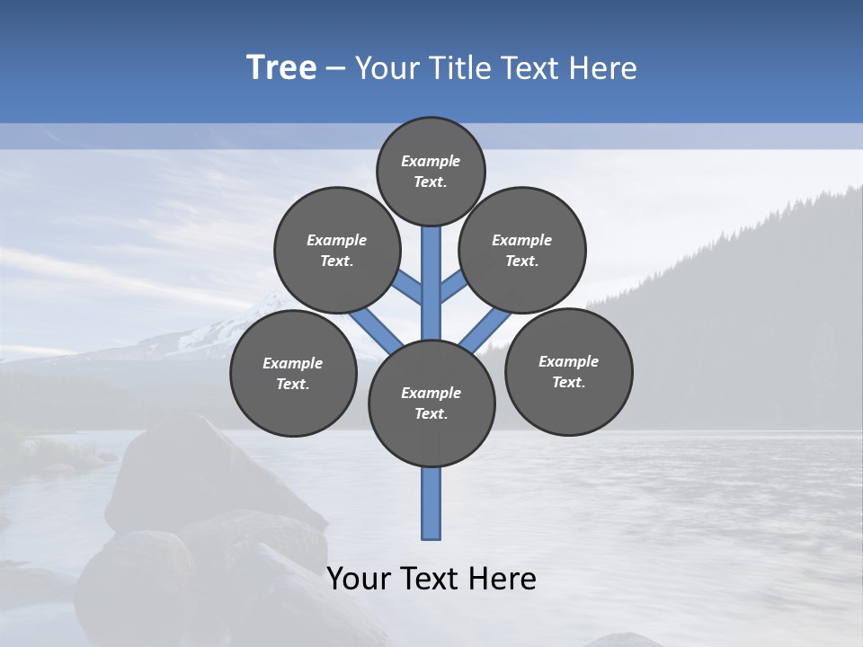 Blue Sunrise Landscape PowerPoint Template