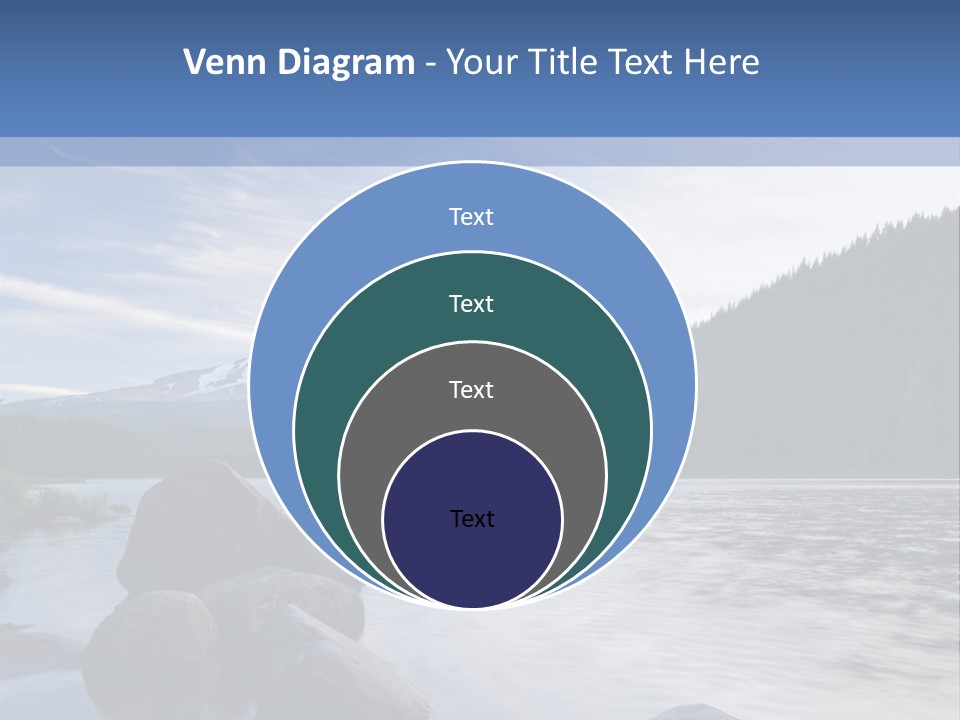 Blue Sunrise Landscape PowerPoint Template