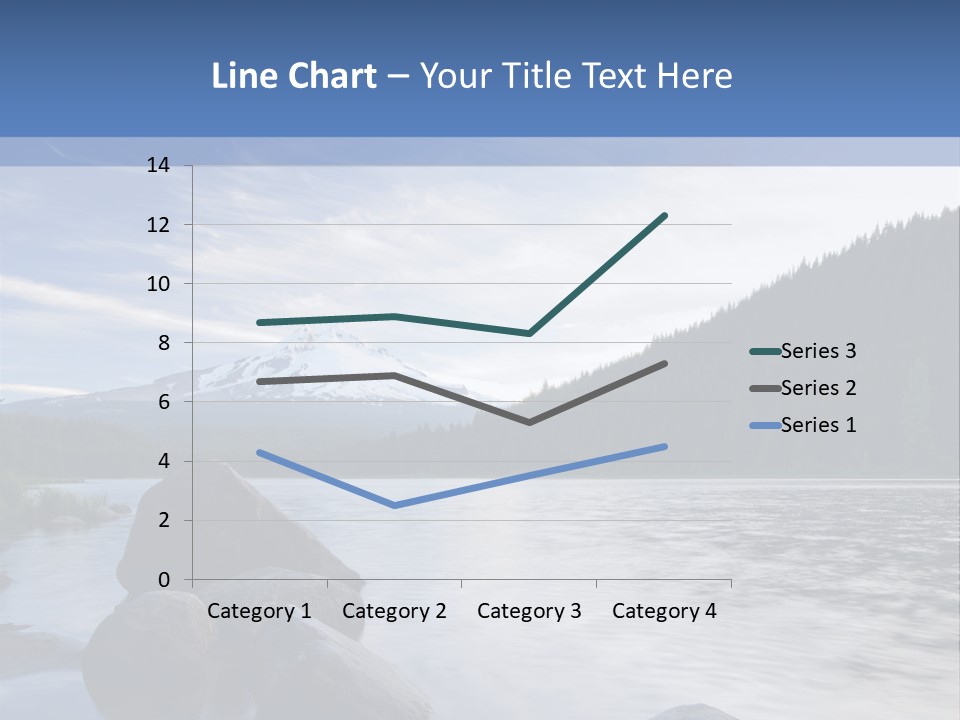 Blue Sunrise Landscape PowerPoint Template
