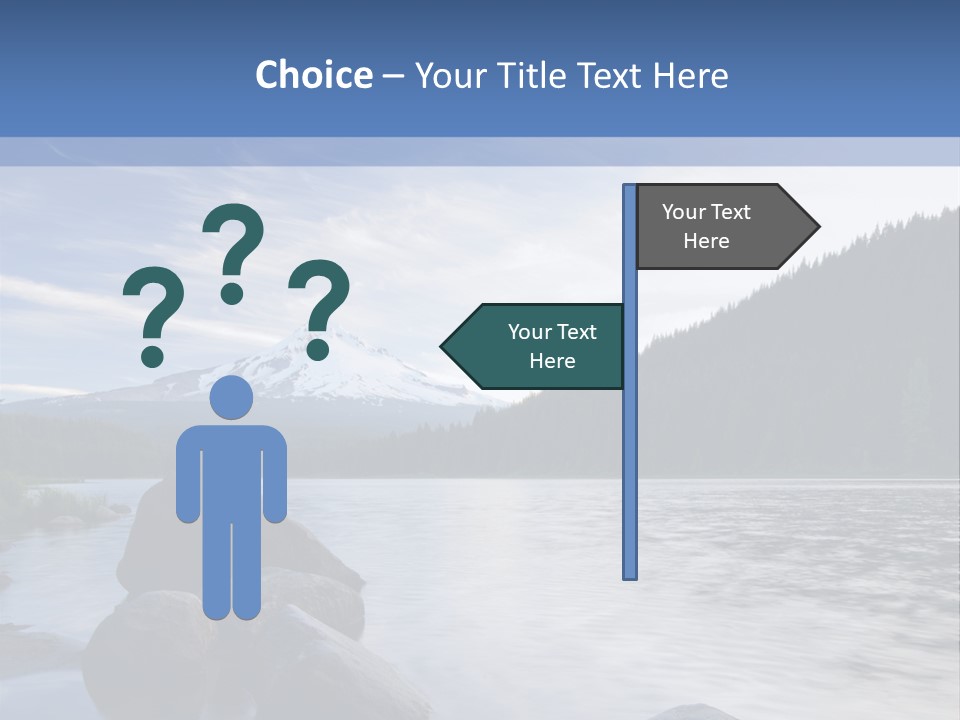 Blue Sunrise Landscape PowerPoint Template