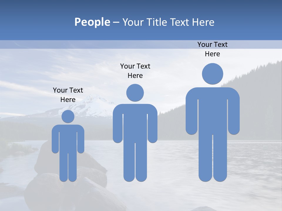 Blue Sunrise Landscape PowerPoint Template