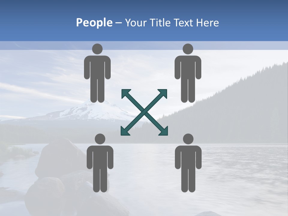 Blue Sunrise Landscape PowerPoint Template