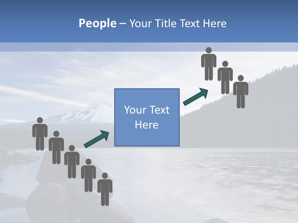 Blue Sunrise Landscape PowerPoint Template