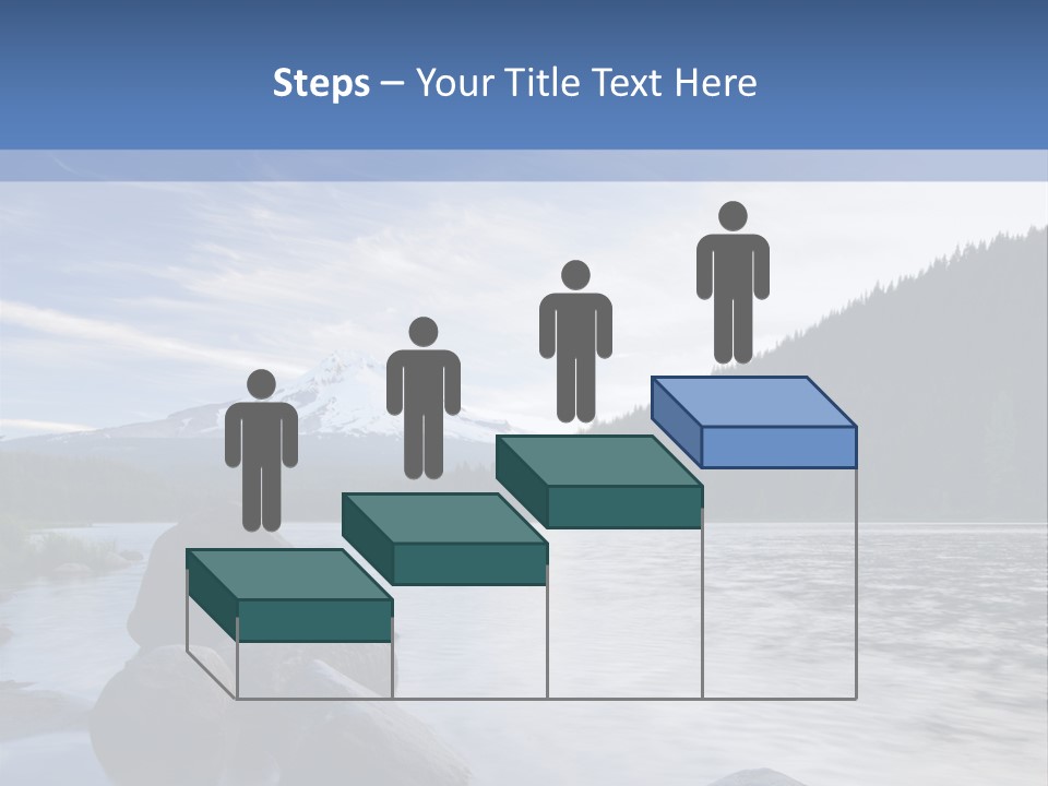 Blue Sunrise Landscape PowerPoint Template