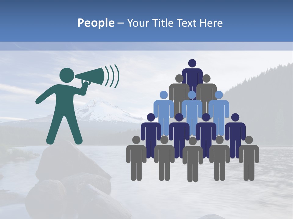 Blue Sunrise Landscape PowerPoint Template