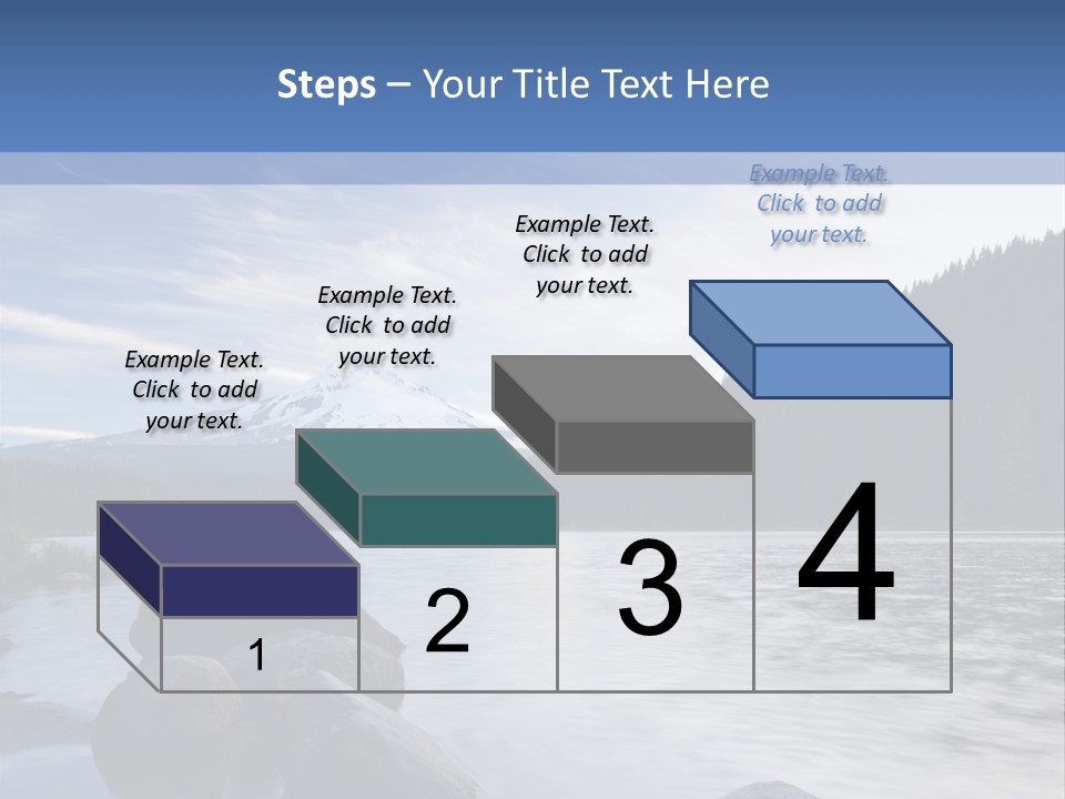 Blue Sunrise Landscape PowerPoint Template