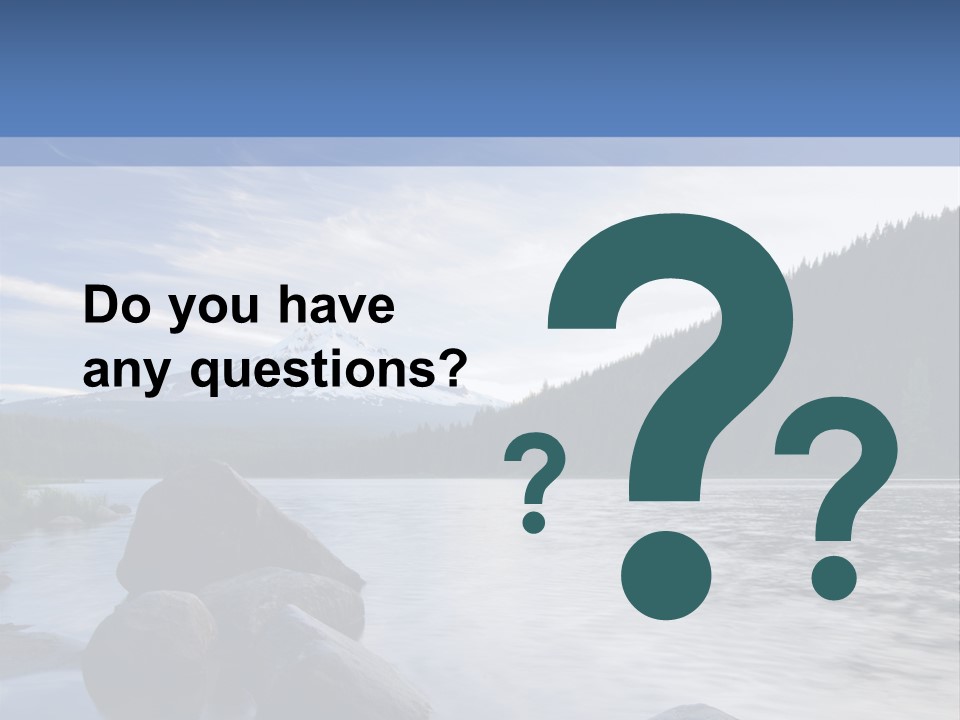 Blue Sunrise Landscape PowerPoint Template