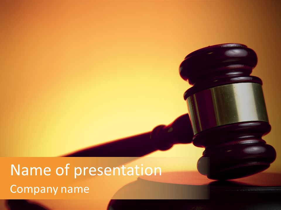 Legislation Jury Guilty PowerPoint Template
