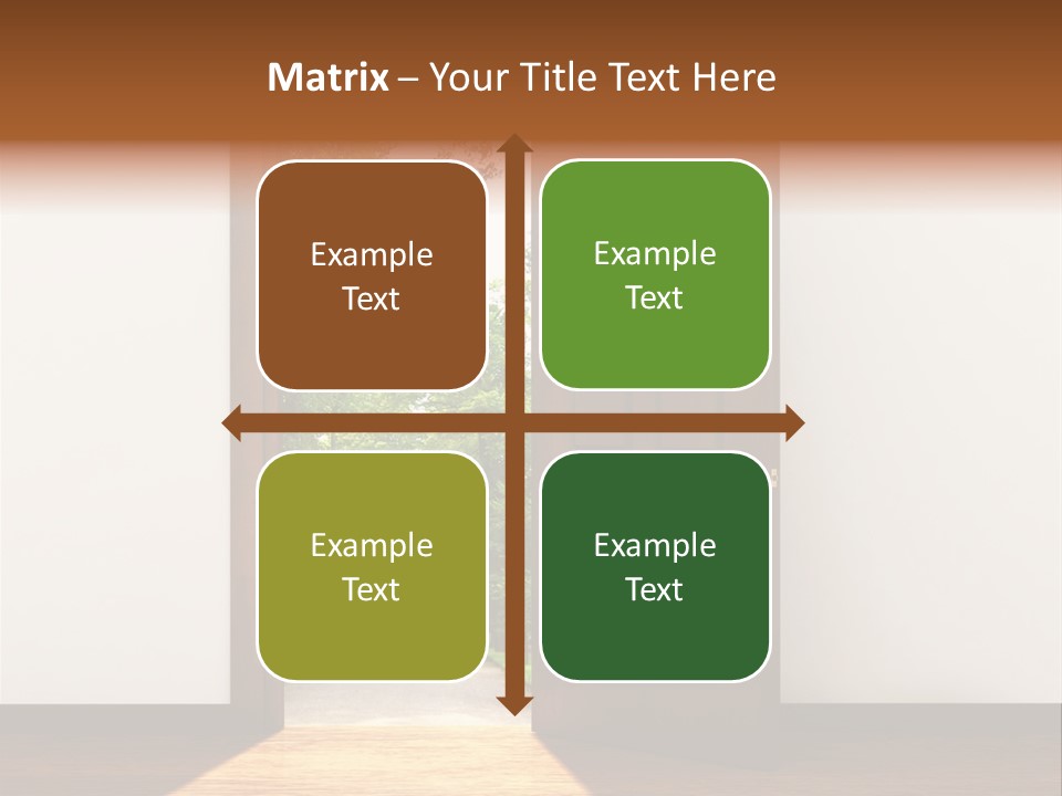 An Open Door Leading Into A Green Forest PowerPoint Template