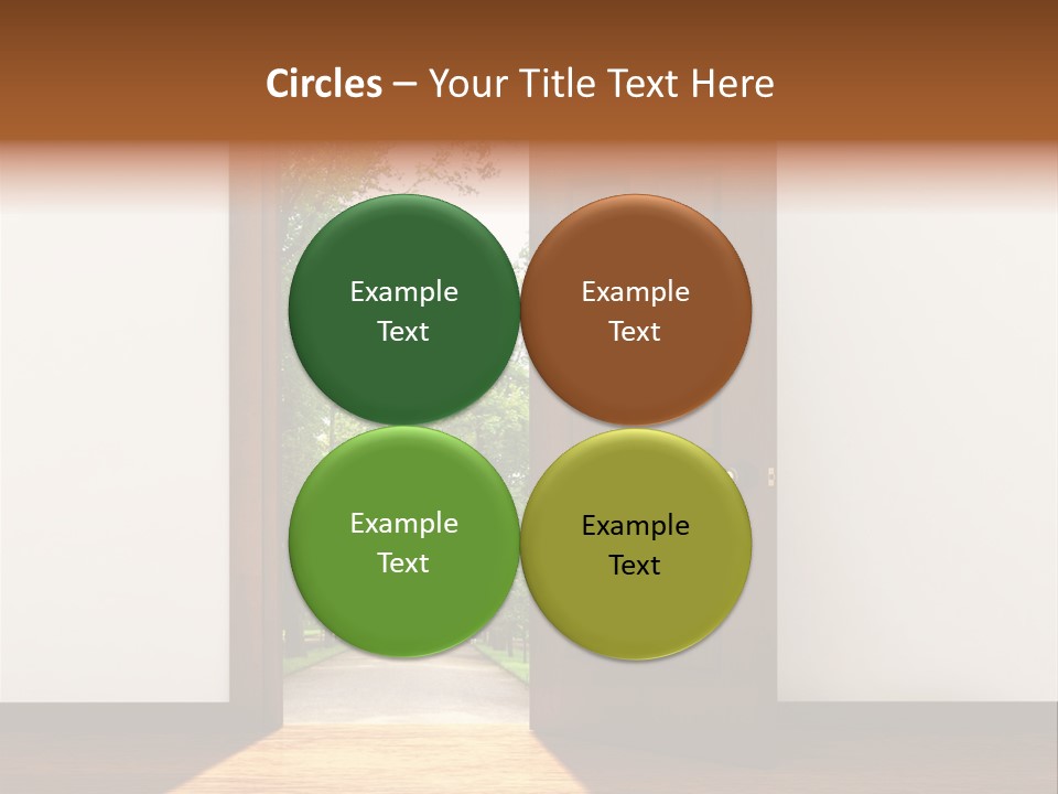 An Open Door Leading Into A Green Forest PowerPoint Template