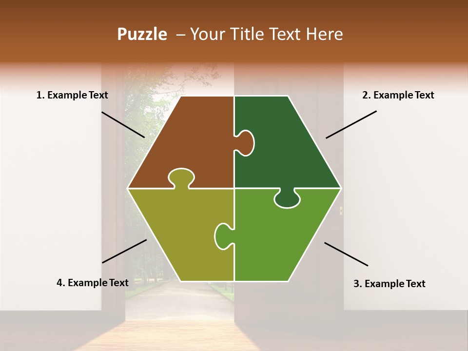 An Open Door Leading Into A Green Forest PowerPoint Template