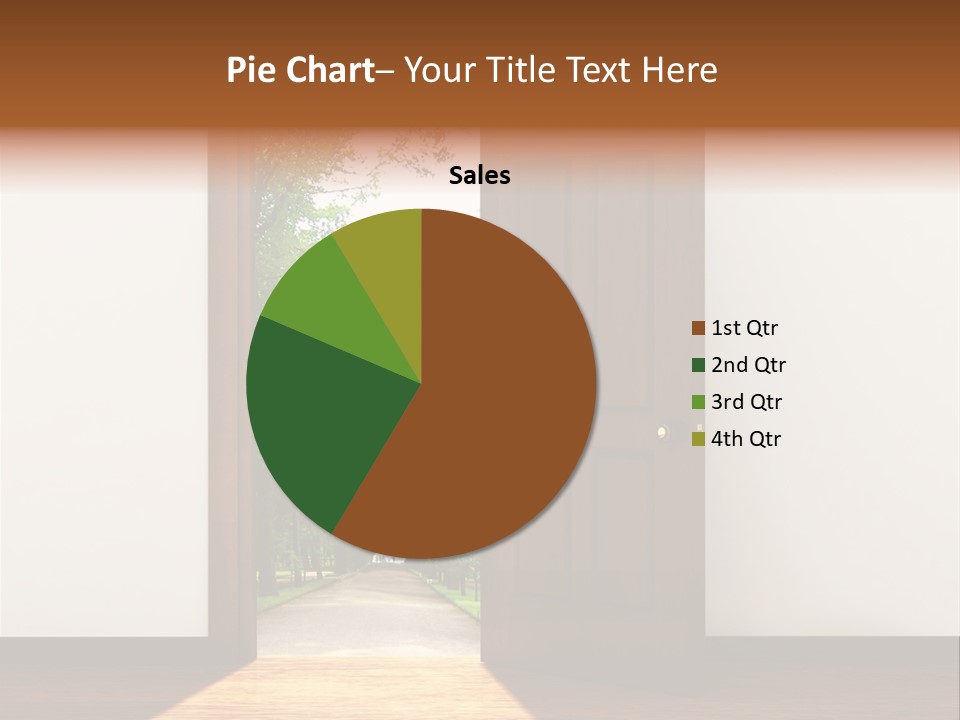 An Open Door Leading Into A Green Forest PowerPoint Template