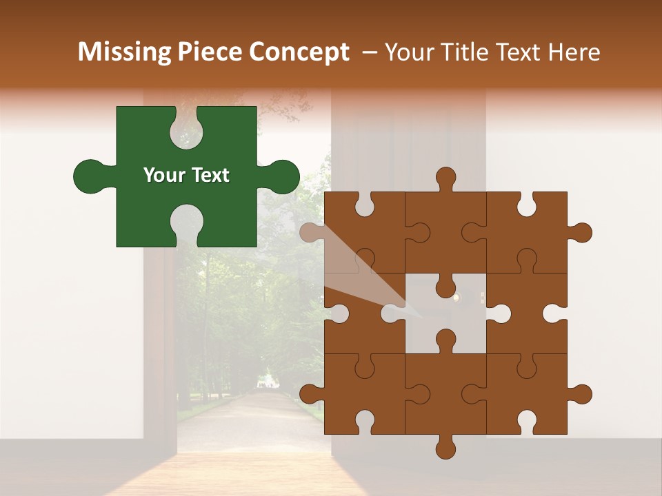 An Open Door Leading Into A Green Forest PowerPoint Template