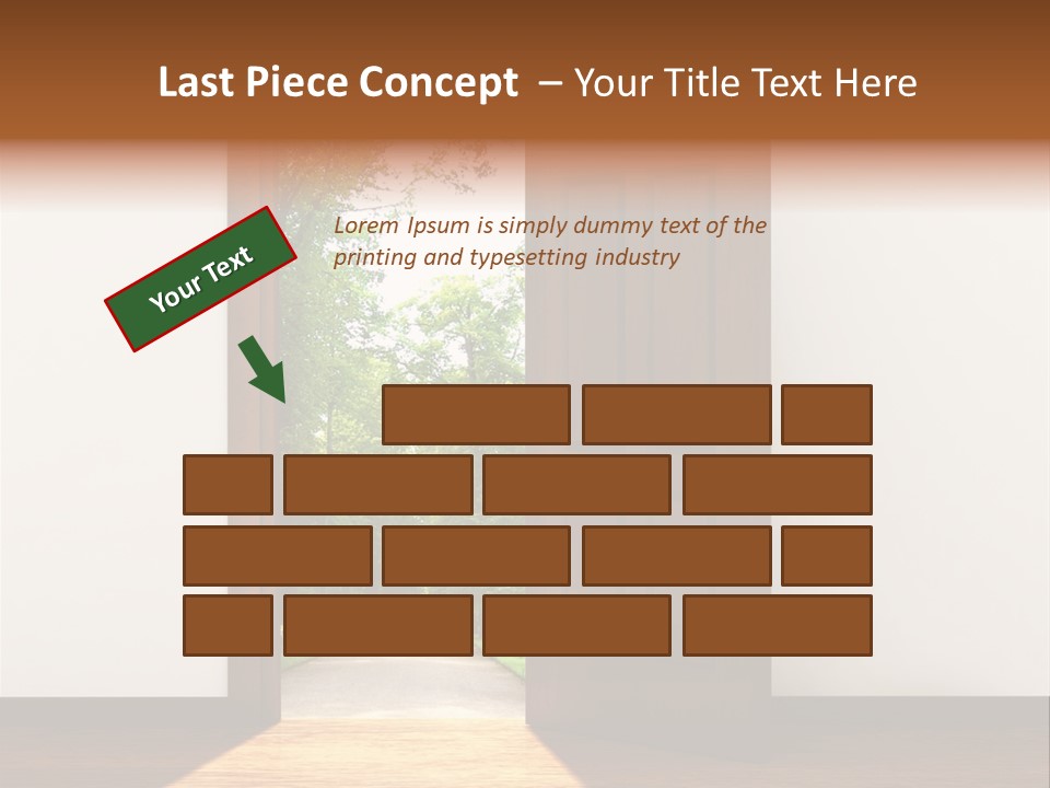 An Open Door Leading Into A Green Forest PowerPoint Template