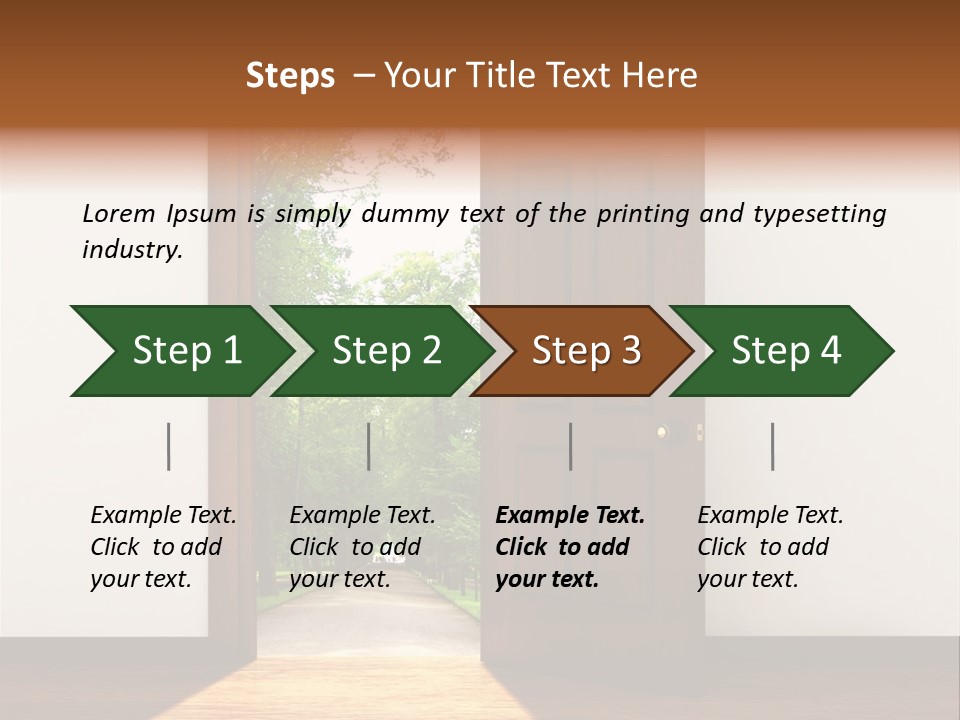 An Open Door Leading Into A Green Forest PowerPoint Template