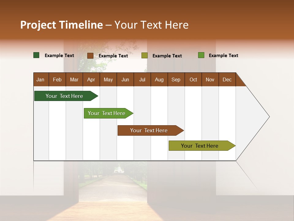 An Open Door Leading Into A Green Forest PowerPoint Template