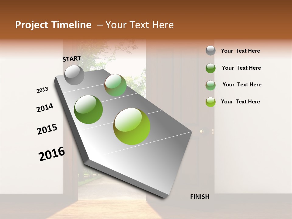 An Open Door Leading Into A Green Forest PowerPoint Template