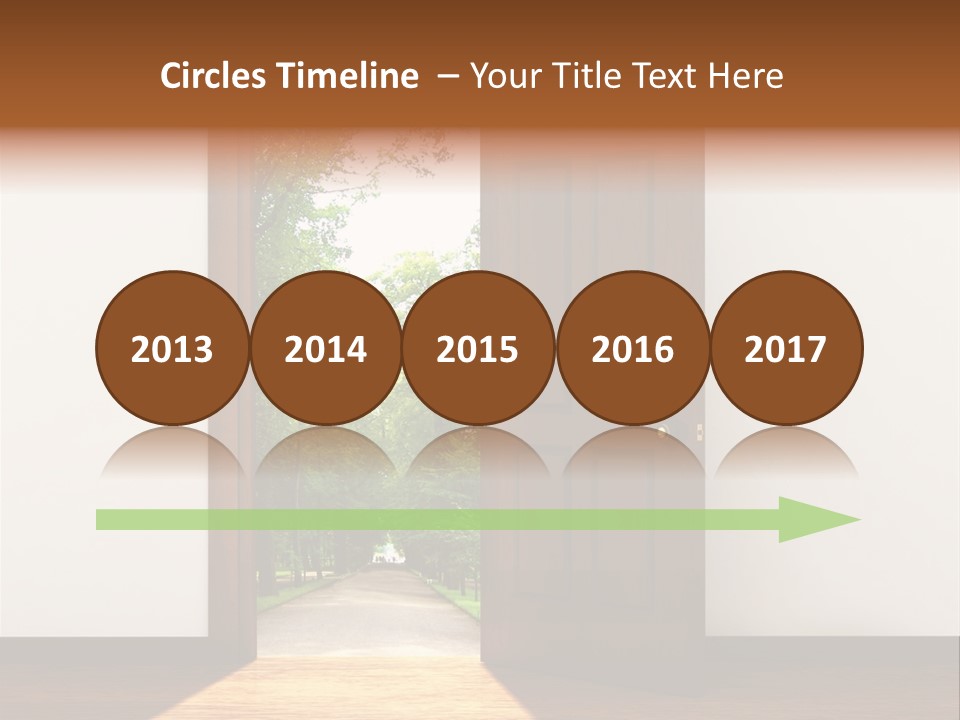An Open Door Leading Into A Green Forest PowerPoint Template