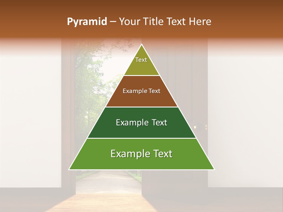 An Open Door Leading Into A Green Forest PowerPoint Template