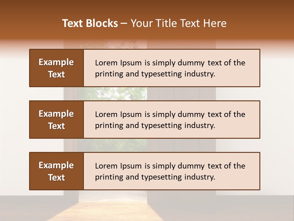 An Open Door Leading Into A Green Forest PowerPoint Template