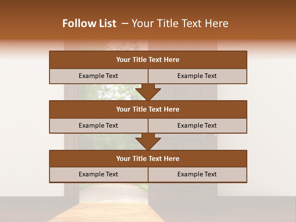 An Open Door Leading Into A Green Forest PowerPoint Template