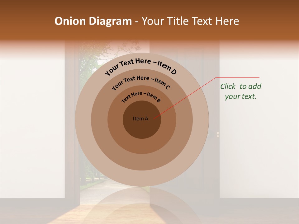 An Open Door Leading Into A Green Forest PowerPoint Template
