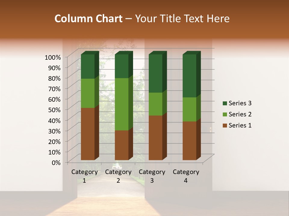 An Open Door Leading Into A Green Forest PowerPoint Template