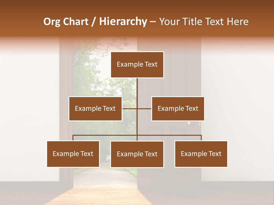 An Open Door Leading Into A Green Forest PowerPoint Template