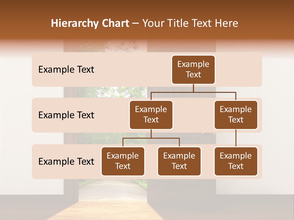 An Open Door Leading Into A Green Forest PowerPoint Template